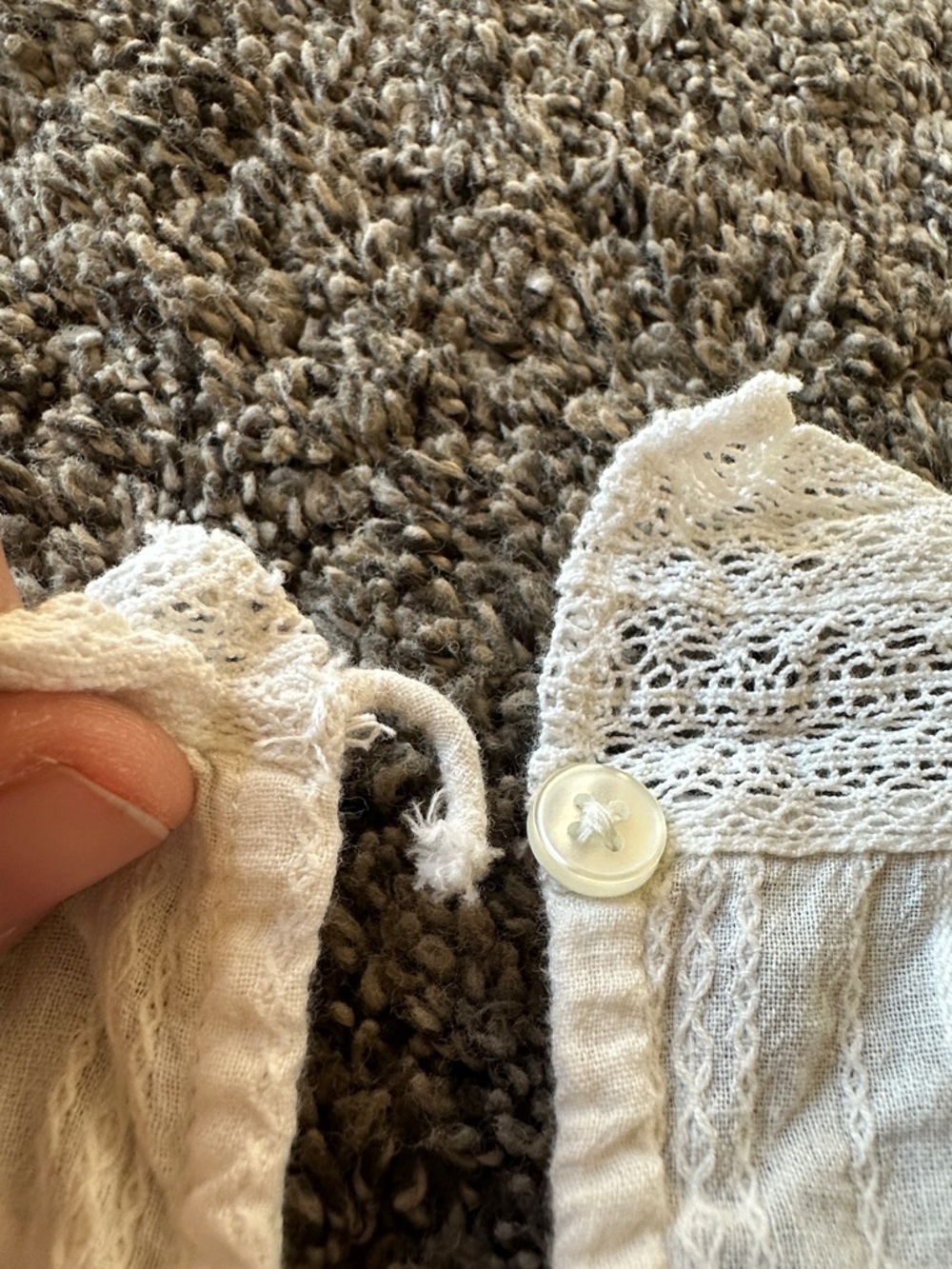 Victorian Edwardian Style White Ruffled Smocked Mini Babydoll Dress - Picture 6 of 9